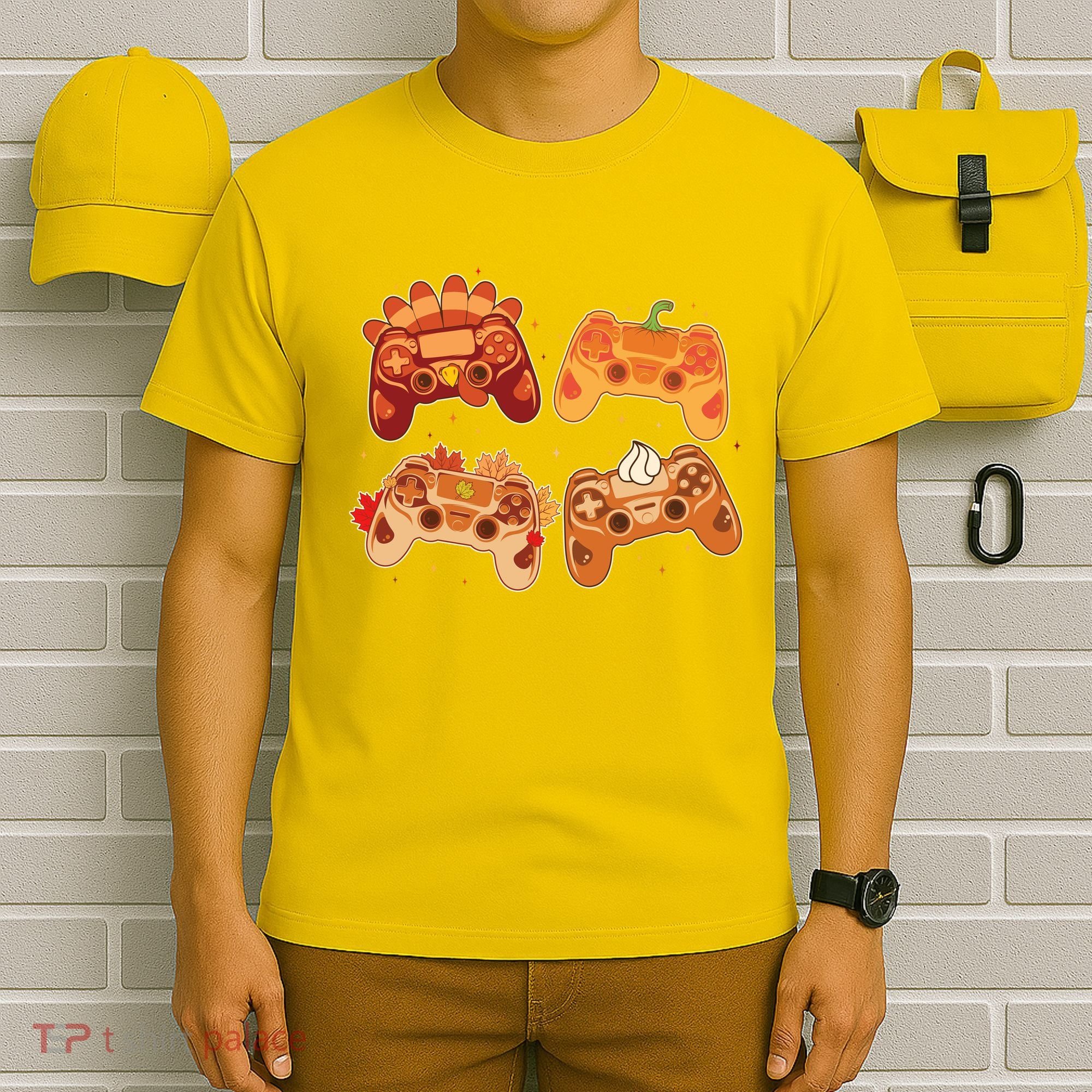 Thanksgiving Autumn Fall Video Game Controllers T-Shirt