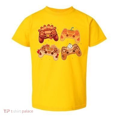 Thanksgiving Autumn Fall Video Game Controllers Toddler T-Shirt