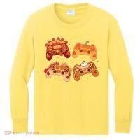 Thanksgiving Autumn Fall Video Game Controllers Kids Long Sleeve Shirt thumb 0