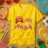 Thanksgiving Autumn Fall Video Game Controllers Kids T-Shirt thumb 3