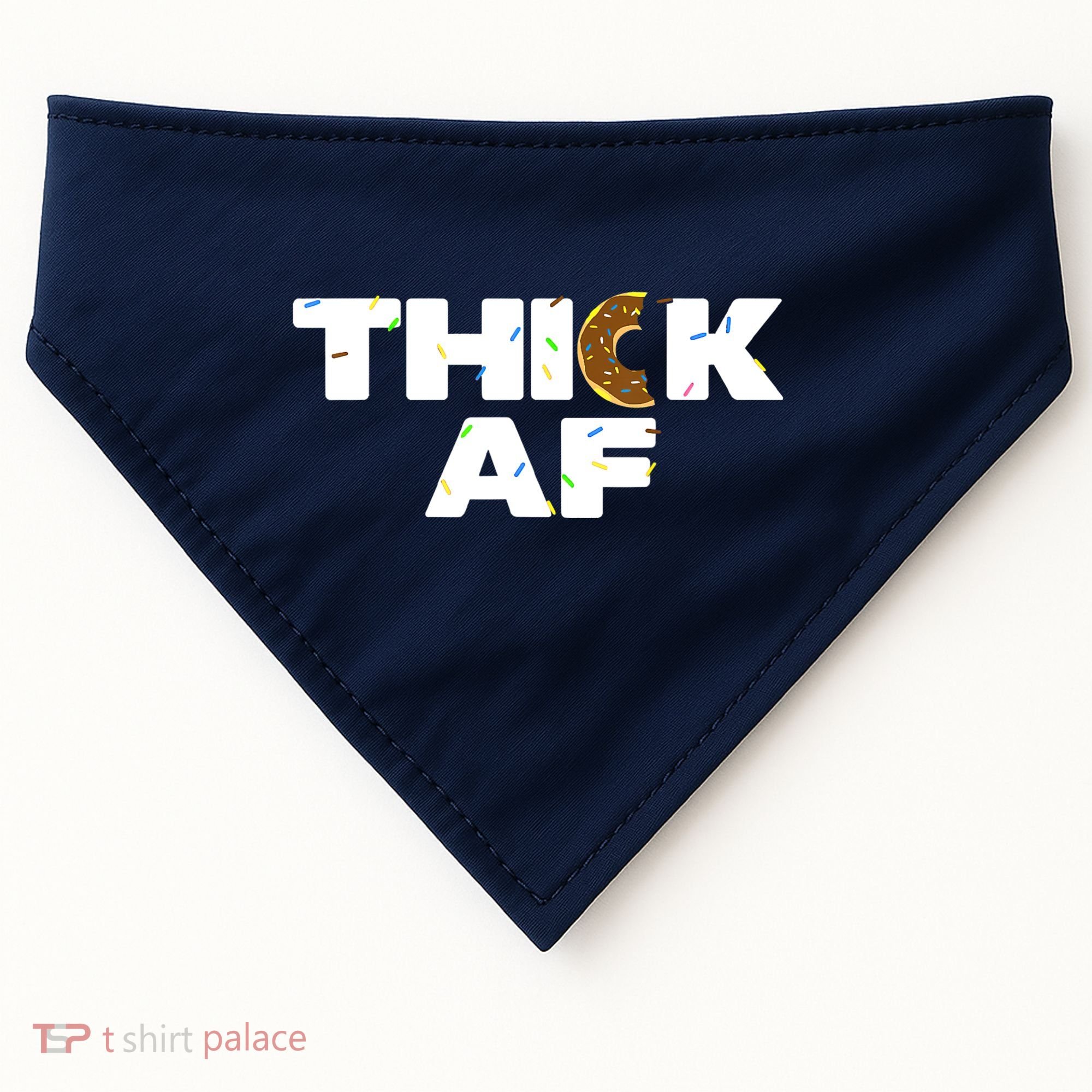 Thick AF Funny Donut Fitness Weightlifting USA-Made Doggie Bandana