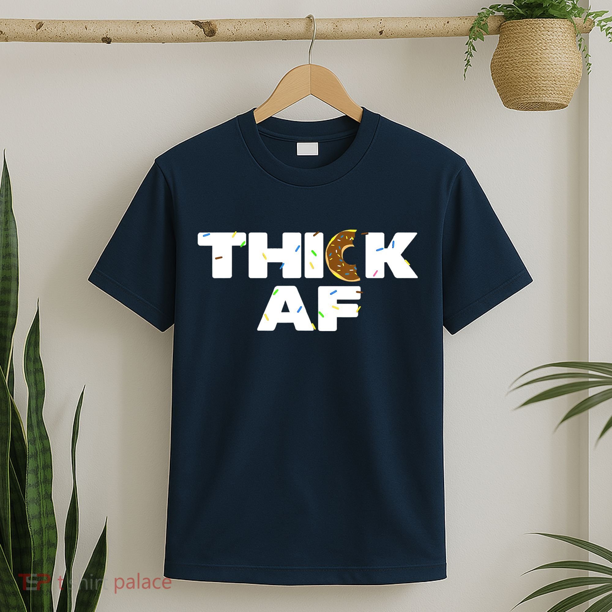 Thick AF Funny Donut Fitness Weightlifting T-Shirt