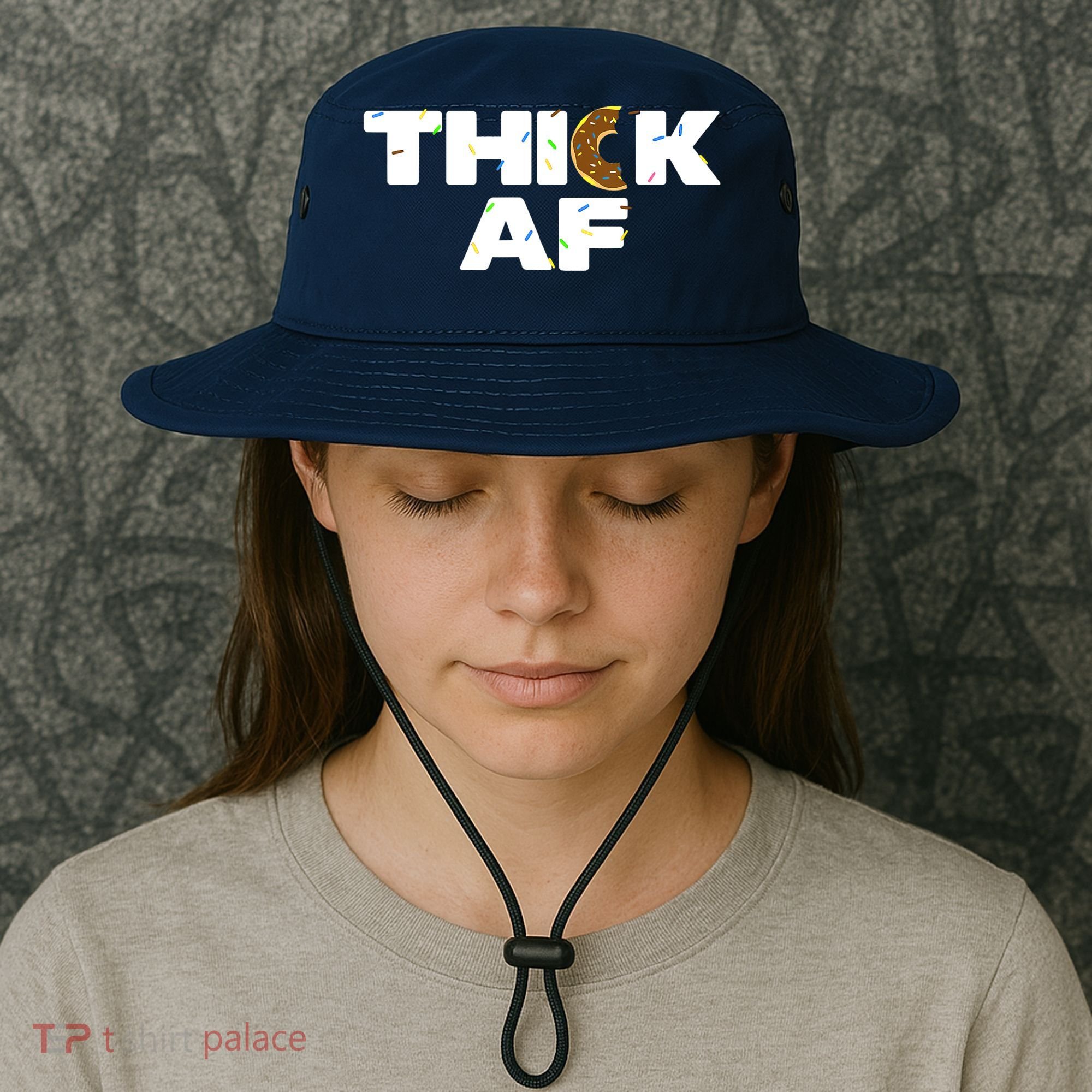 Thick AF Funny Donut Fitness Weightlifting Bucket Hat