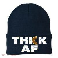 Thick AF Funny Donut Fitness Weightlifting Beanie thumb 0