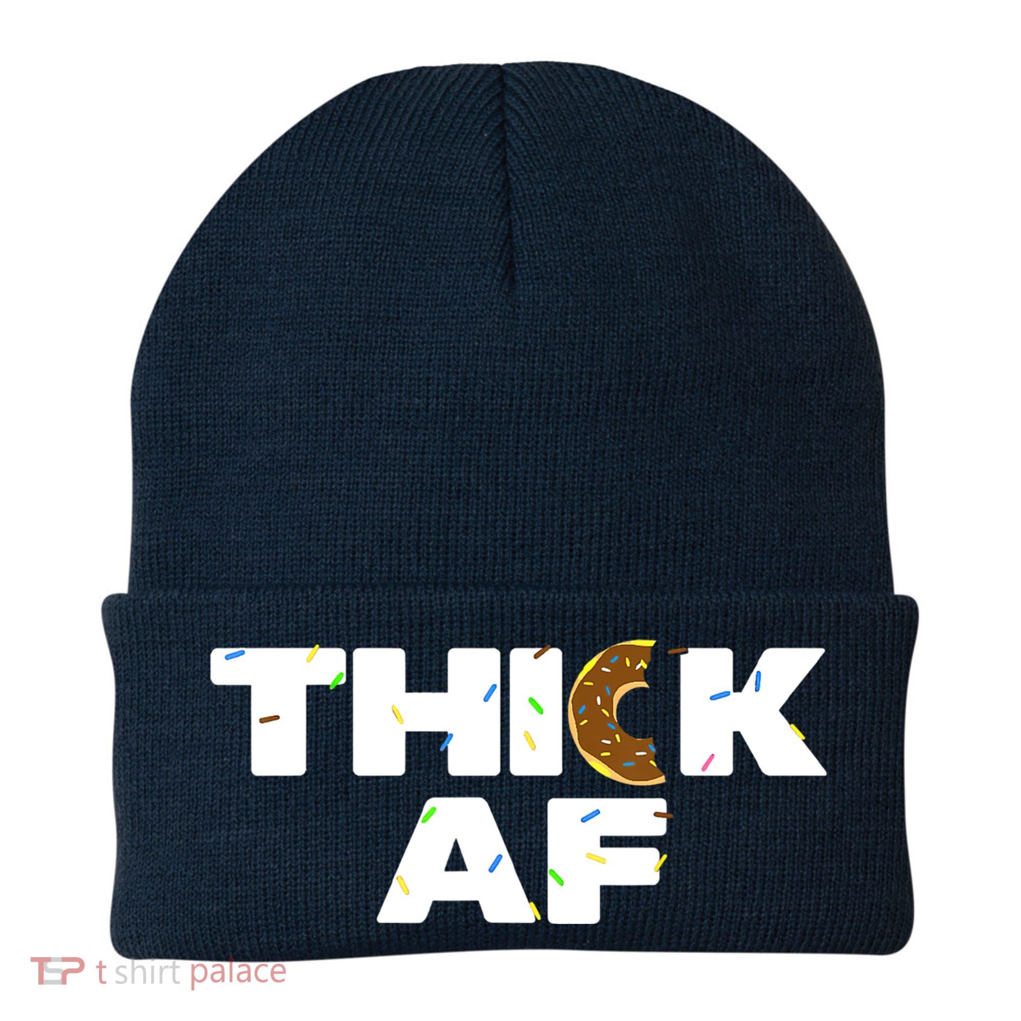 Thick AF Funny Donut Fitness Weightlifting Beanie
