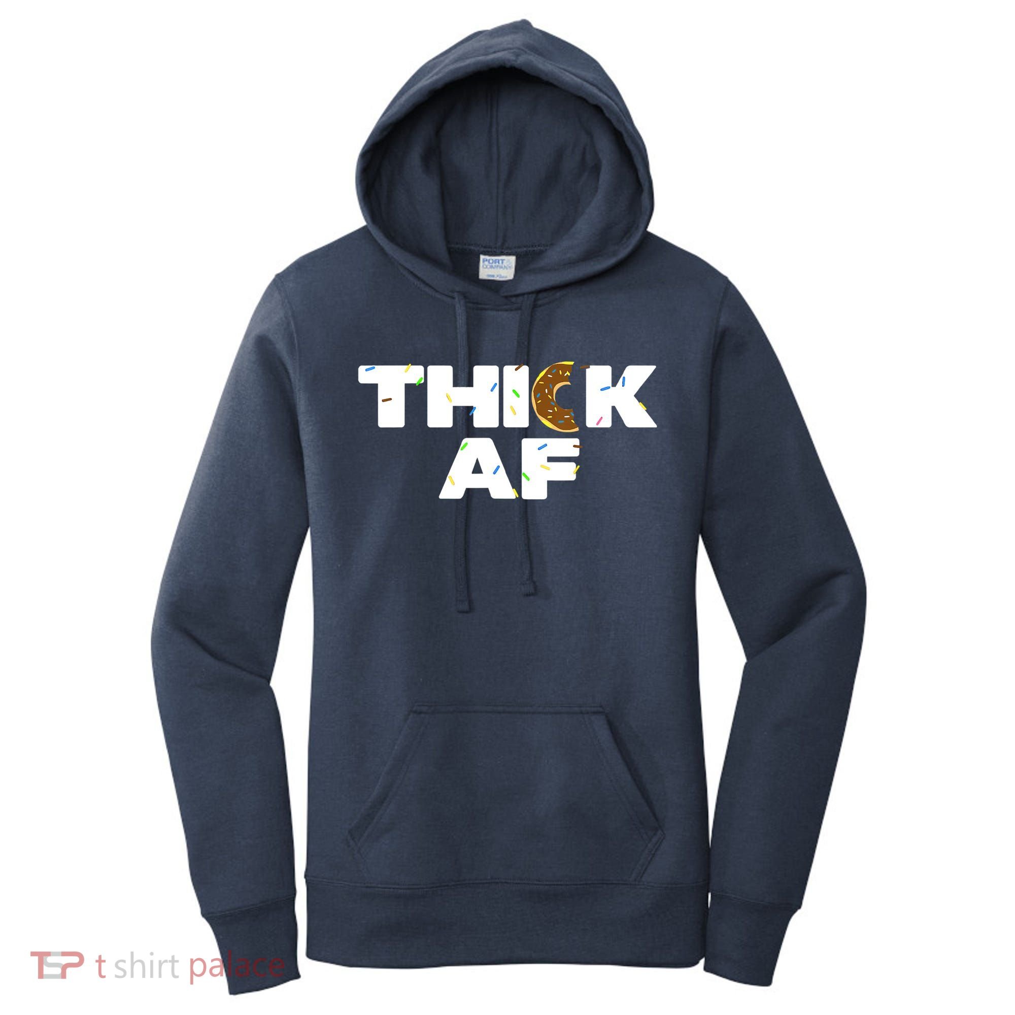 Thick AF Funny Donut Fitness Weightlifting Women's Hoodie