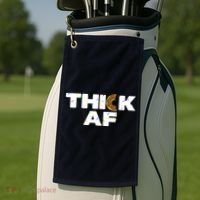 Thick AF Funny Donut Fitness Weightlifting Golf Towel thumb 2