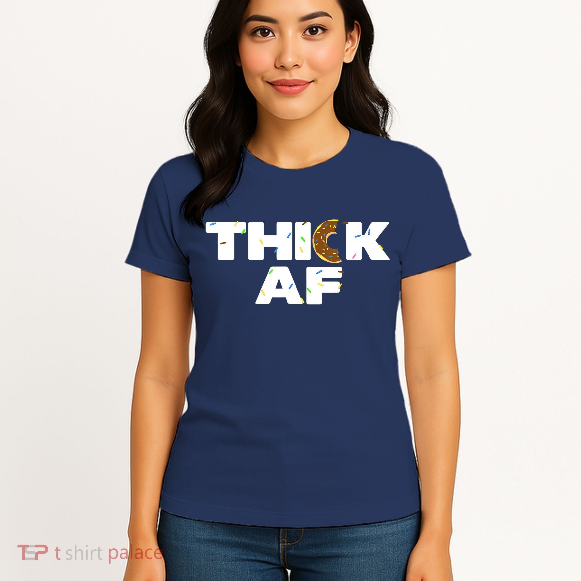 Thick AF Funny Donut Fitness Weightlifting Women's T-Shirt