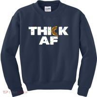 Thick AF Funny Donut Fitness Weightlifting Kids Sweatshirt thumb 0