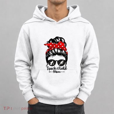 Track And Field Athlete Messy Bun Hair Funny Runner Athlete Gift Hoodie