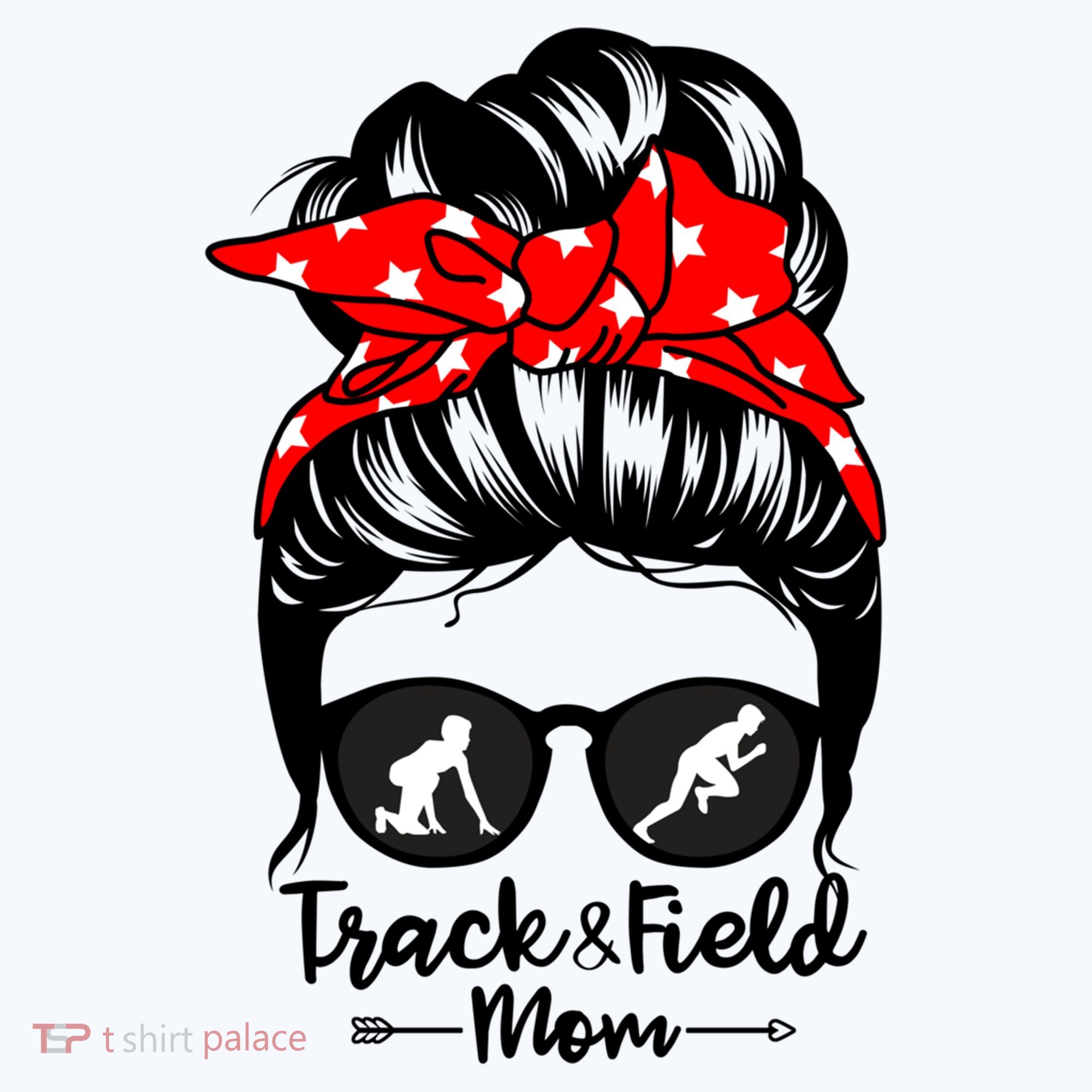 Track And Field Athlete Messy Bun Hair Funny Runner Athlete Gift Hoodie