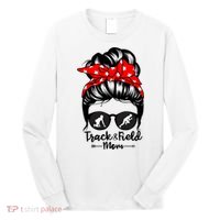 Track And Field Athlete Messy Bun Hair Funny Runner Athlete Gift Long Sleeve Shirt thumb 0