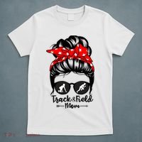 Track And Field Athlete Messy Bun Hair Funny Runner Athlete Gift T-Shirt thumb 5