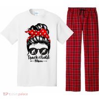 Track And Field Athlete Messy Bun Hair Funny Runner Athlete Gift Pajama Set thumb 0