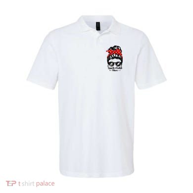 Track And Field Athlete Messy Bun Hair Funny Runner Athlete Gift Polo