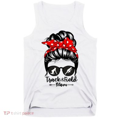 Track And Field Athlete Messy Bun Hair Funny Runner Athlete Gift Tank Top