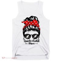Track And Field Athlete Messy Bun Hair Funny Runner Athlete Gift Tank Top thumb 0