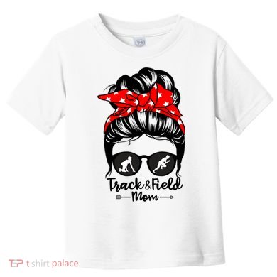 Track And Field Athlete Messy Bun Hair Funny Runner Athlete Gift Toddler T-Shirt