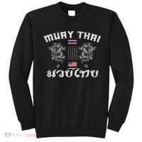 Thailand American Flag Muay Thai Boxing Training Equipment Sweatshirt thumb 0