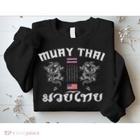 Thailand American Flag Muay Thai Boxing Training Equipment Sweatshirt thumb 2