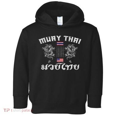 Thailand American Flag Muay Thai Boxing Training Equipment Toddler Hoodie