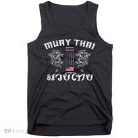 Thailand American Flag Muay Thai Boxing Training Equipment Tank Top thumb 0