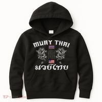 Thailand American Flag Muay Thai Boxing Training Equipment Kids Hoodie thumb 0