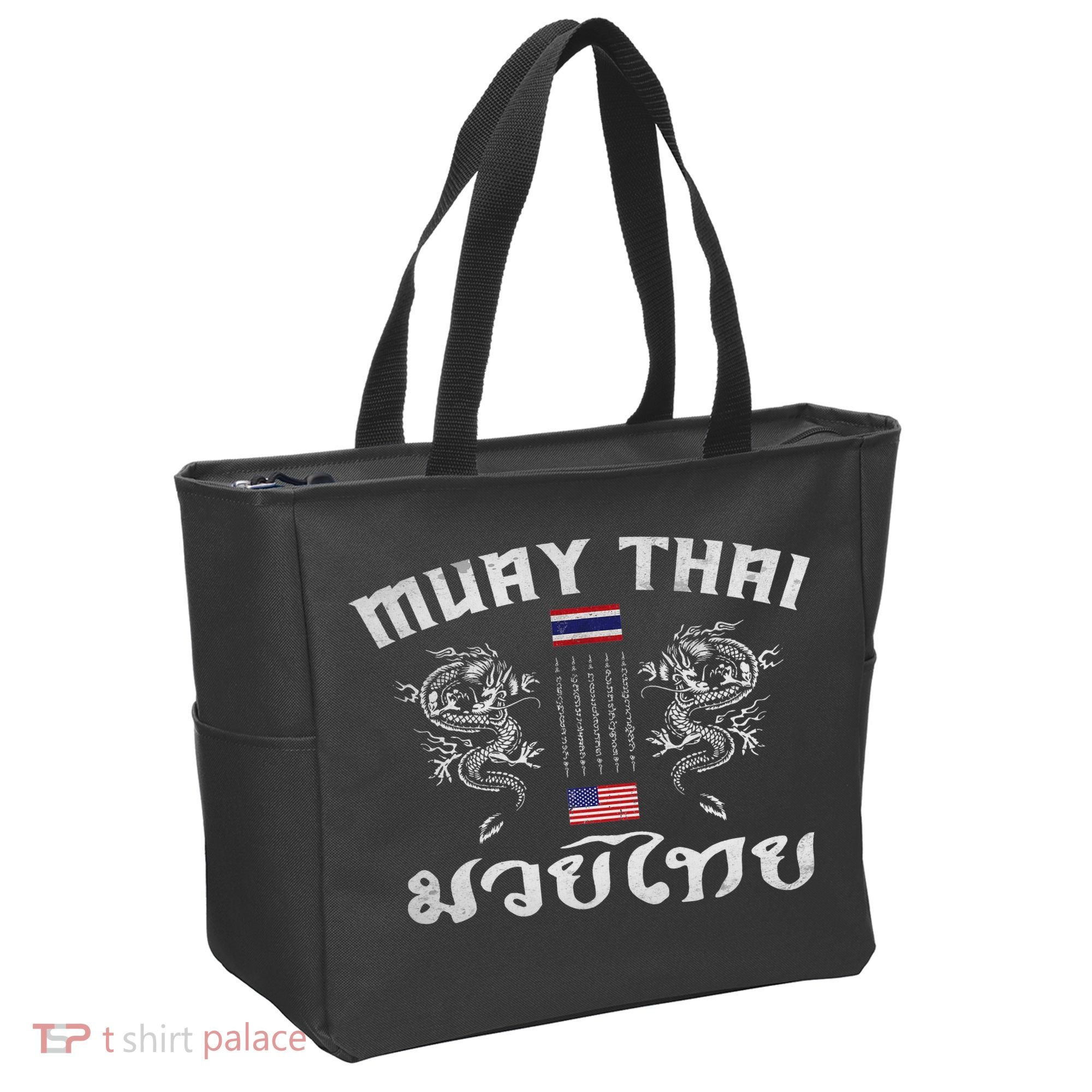 Thailand American Flag Muay Thai Boxing Training Equipment Tote Bag