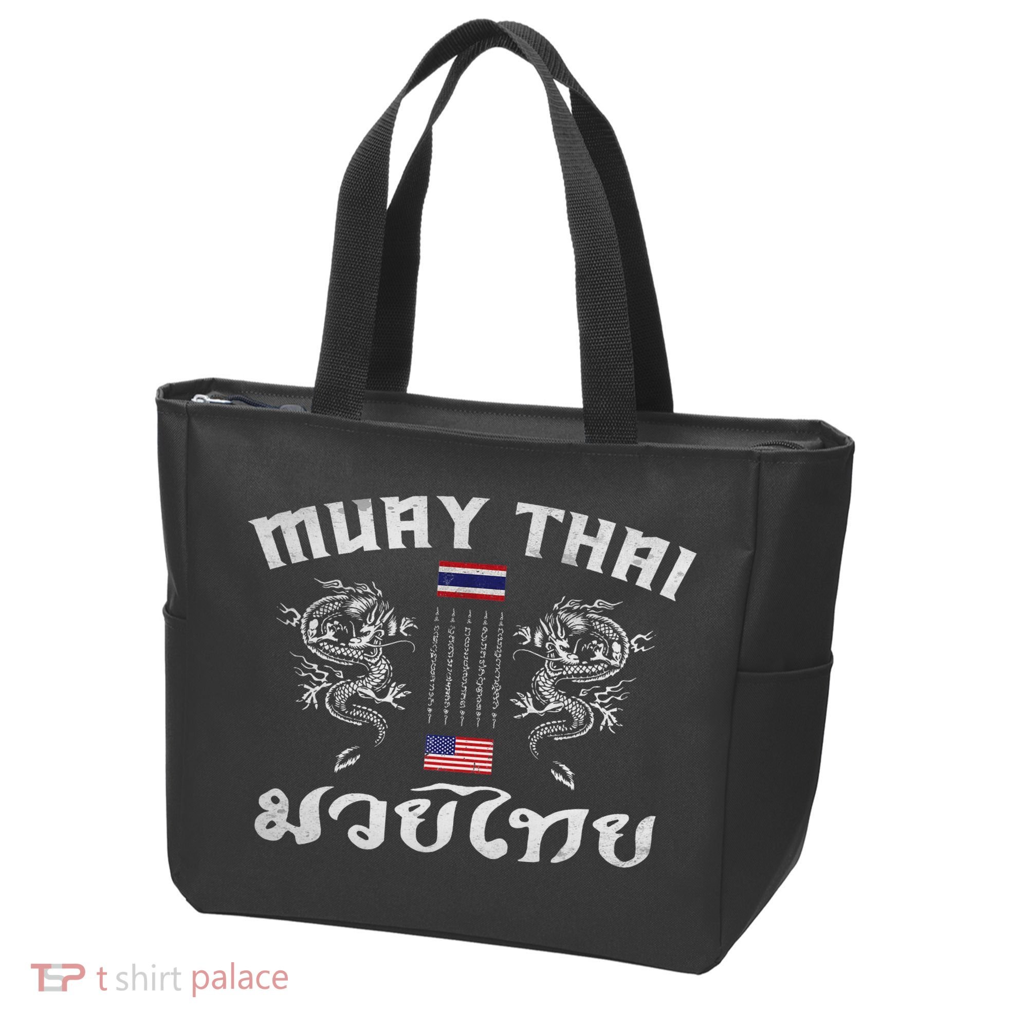 Thailand American Flag Muay Thai Boxing Training Equipment Tote Bag