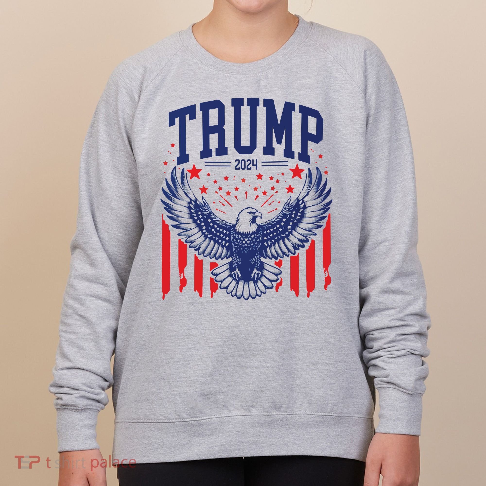 Trump American Flag Pro Trump America Women's Sweatshirt