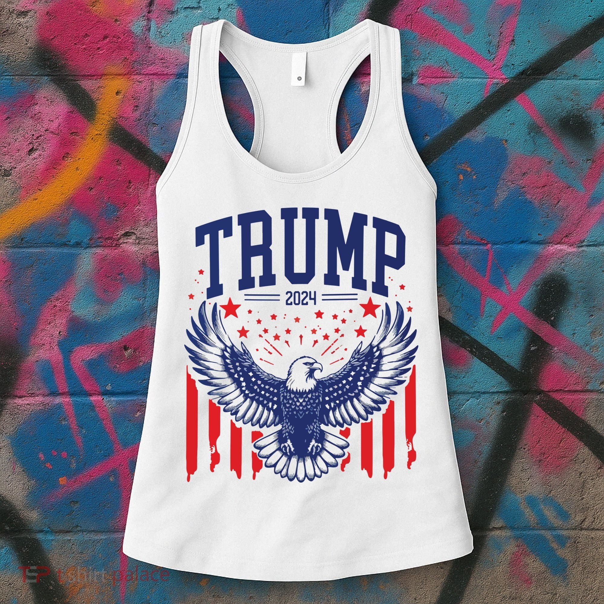 Trump American Flag Pro Trump America Women's Tank Top
