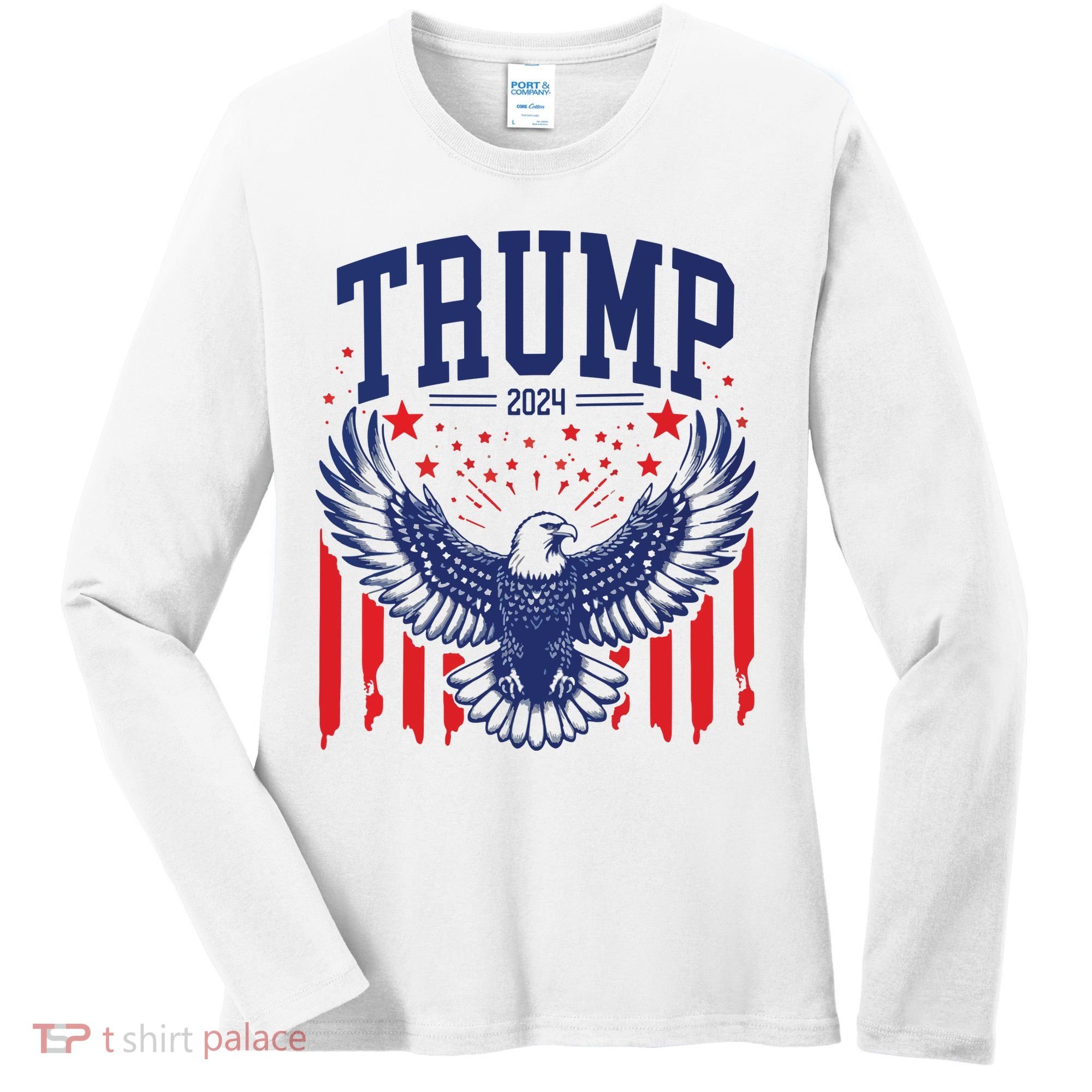 Trump American Flag Pro Trump America Women's Long Sleeve Shirt