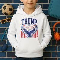 Trump American Flag Pro Trump America Kids Hoodie thumb 2