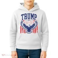 Trump American Flag Pro Trump America Kids Hoodie thumb 4