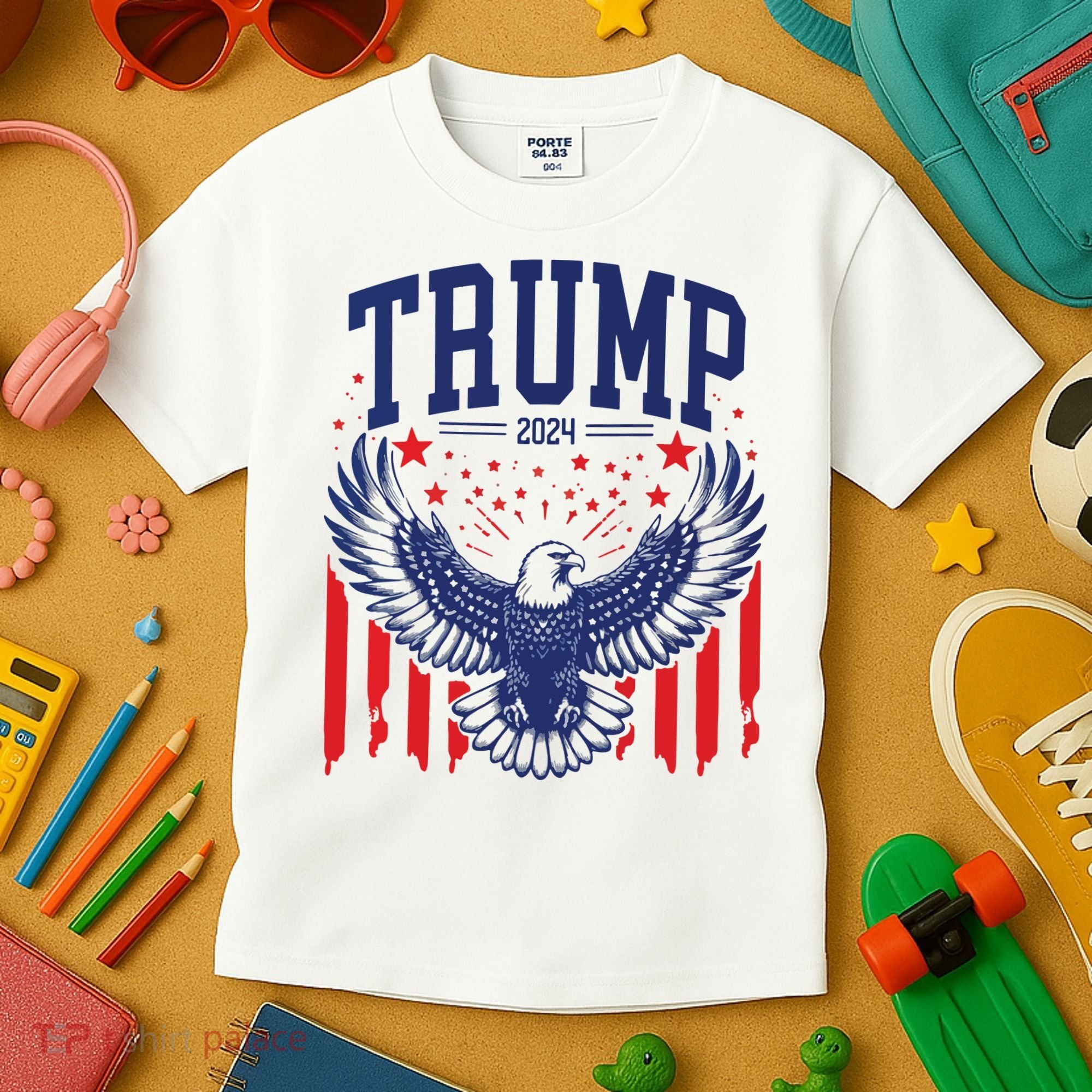 Trump American Flag Pro Trump America Kids T-Shirt