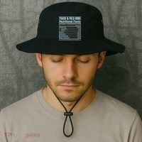 Track And Field Mom Nutritional Facts Marathon Runners Mama Gift Bucket Hat thumb 2