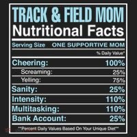 Track And Field Mom Nutritional Facts Marathon Runners Mama Gift Beanie thumb 2