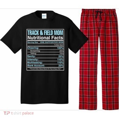 Track And Field Mom Nutritional Facts Marathon Runners Mama Gift Pajama Set