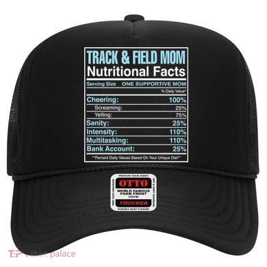 Track And Field Mom Nutritional Facts Marathon Runners Mama Gift Hat