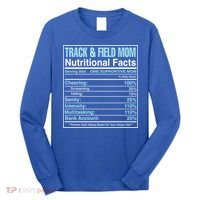 Track And Field Mom Nutritional Facts Marathon Runners Mama Gift Long Sleeve Shirt thumb 0