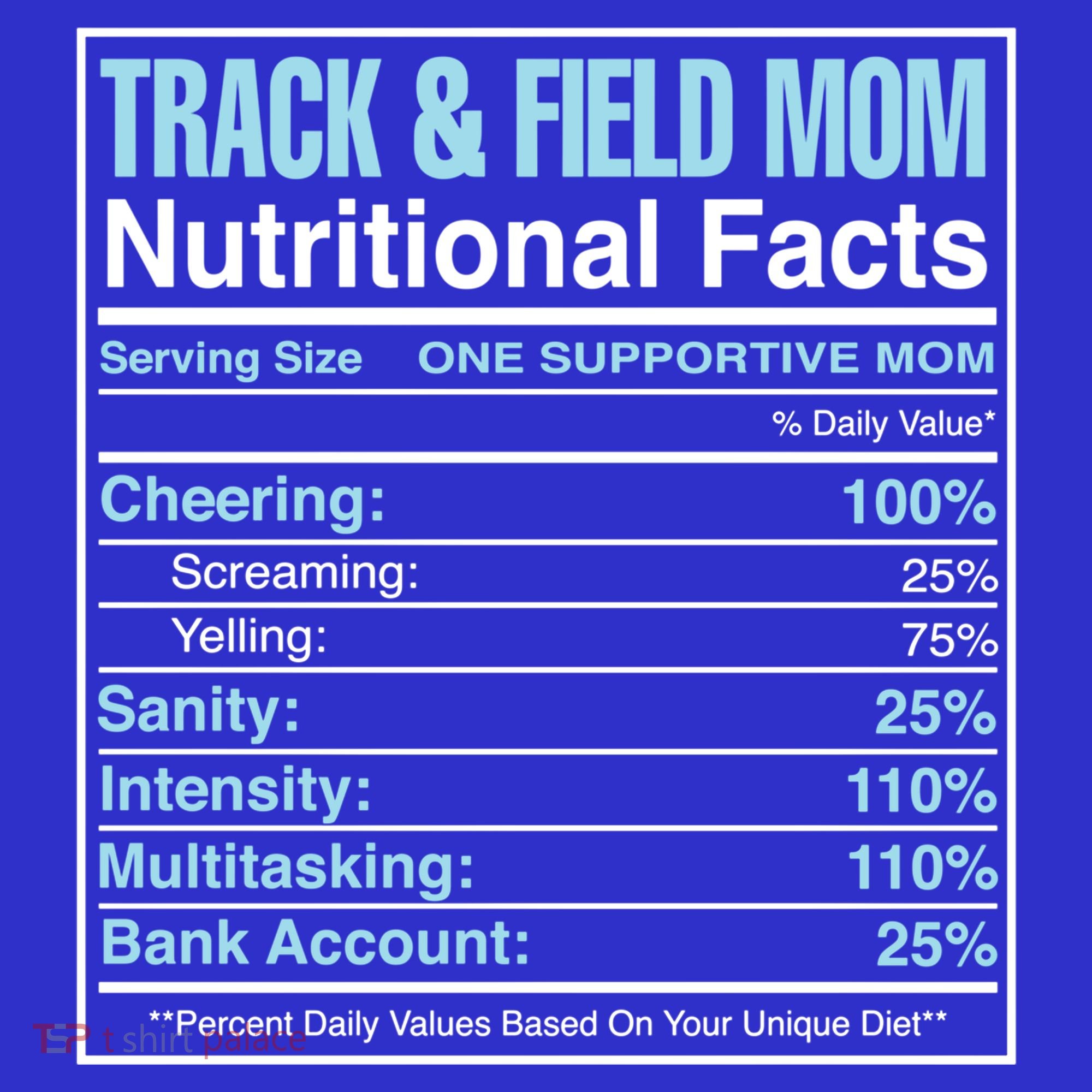Track And Field Mom Nutritional Facts Marathon Runners Mama Gift Long Sleeve Shirt