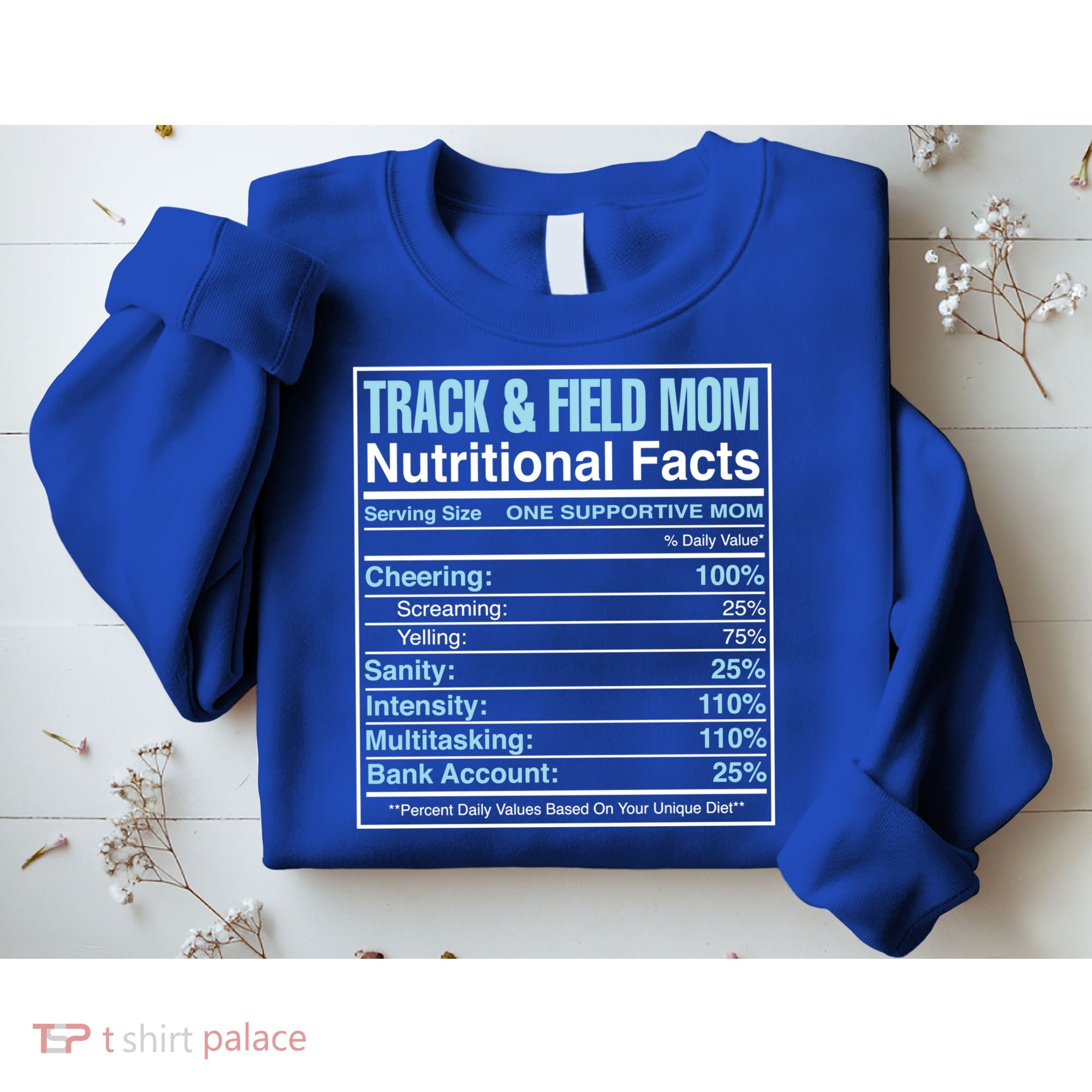 Track And Field Mom Nutritional Facts Marathon Runners Mama Gift Sweatshirt