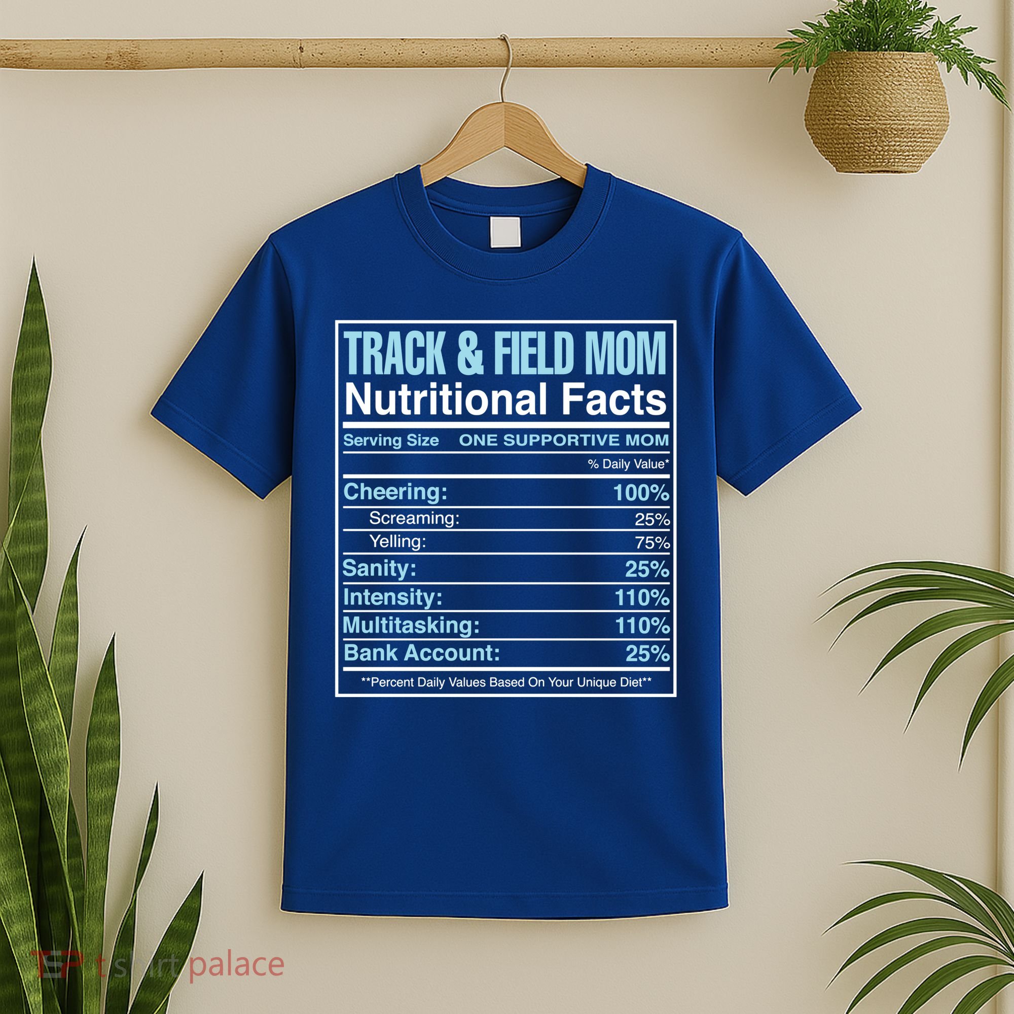 Track And Field Mom Nutritional Facts Marathon Runners Mama Gift T-Shirt