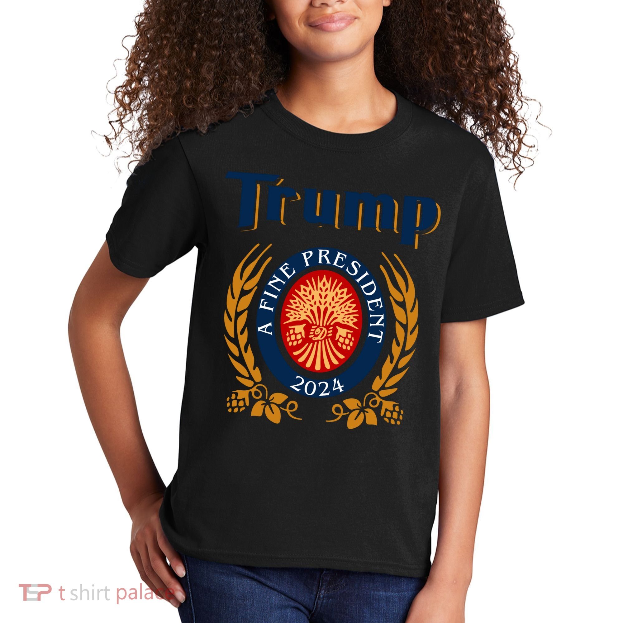 Trump A Fine President 2024 Kids T-Shirt