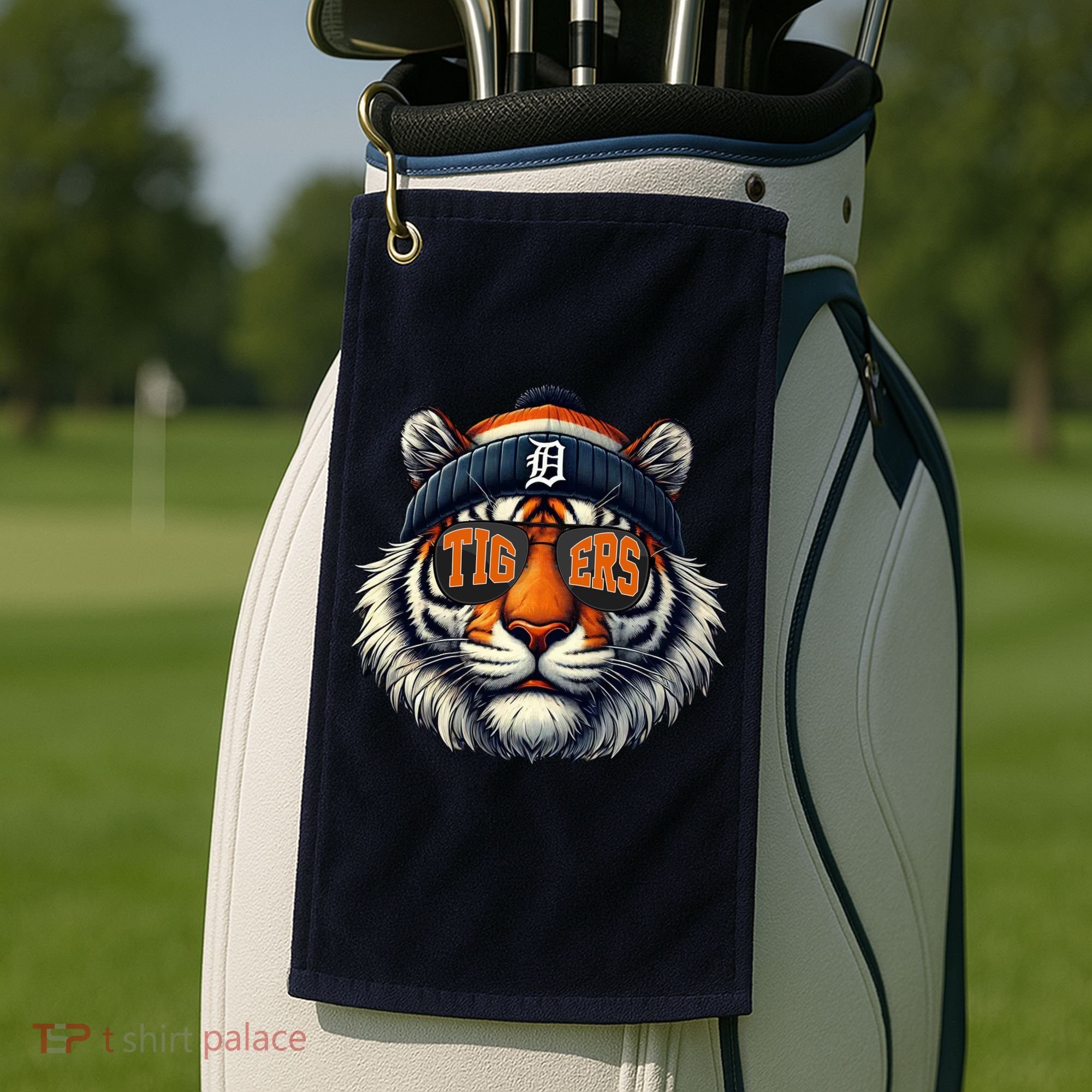 Tigers Apparel Fan Illustration Golf Towel