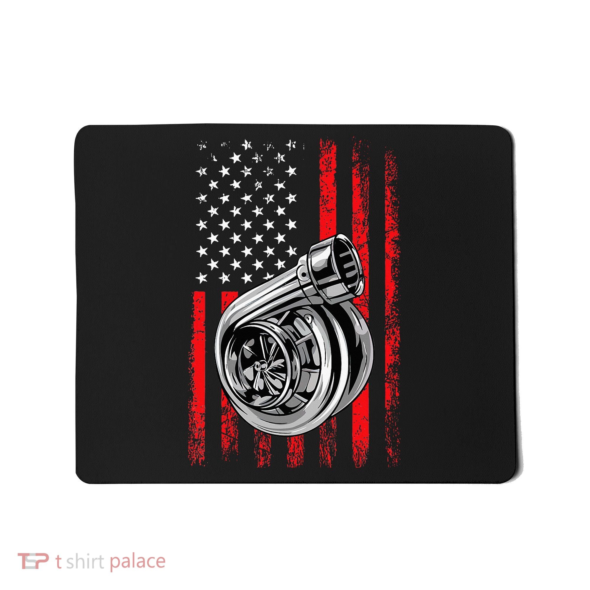 Turbo American Flag Racing Turbo Mousepad
