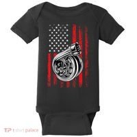 Turbo American Flag Racing Turbo Baby Bodysuit thumb 0