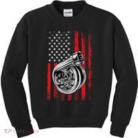 Turbo American Flag Racing Turbo Kids Sweatshirt thumb 0