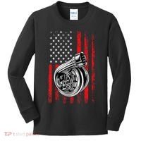Turbo American Flag Racing Turbo Kids Long Sleeve Shirt thumb 0