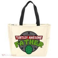 Turtley Awesome Father Awesome Fathers Day Tote Bag thumb 0